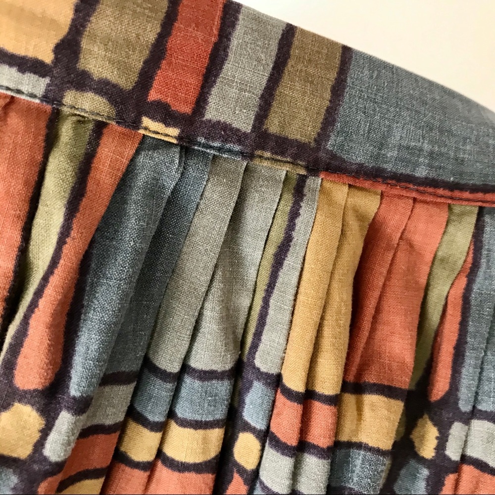 VINTAGE Cotton Autumn Color Skirt - 23" Waist xs - Picture 6 of 8